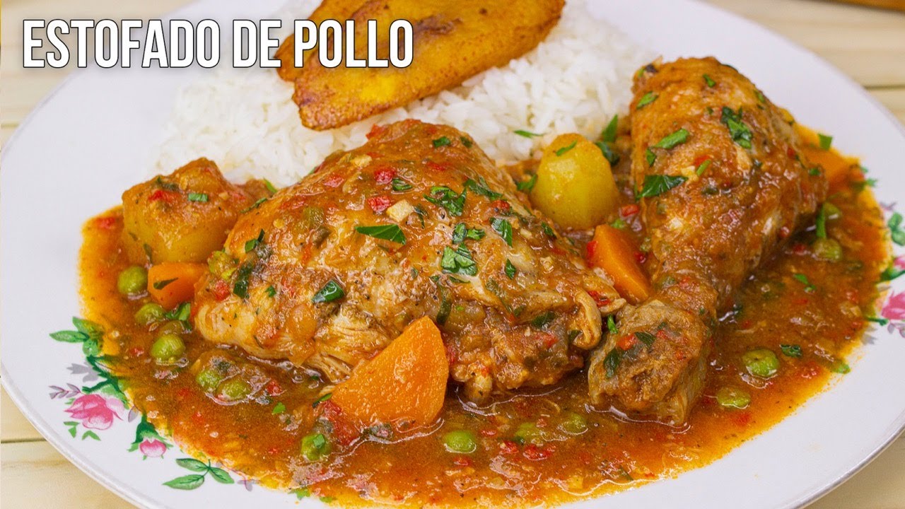 Estofado de pollo tailandes con salsa especiada de coco en olla programable